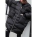 New plus size clothing snow jackets big pockets coats black hooded zippered winter outwear