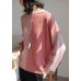 For Work pink tops o neck plus size clothing fall sweaters