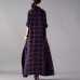 boutique red Plaid coat plus size clothing stand collar Coats boutique pockets Coats