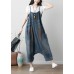 Denim Blue Women Casual Loose Jumpsuit