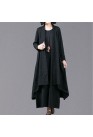 boutique black Jacquard Coats oversize baggy large hem asymmetrical design outwear women patchwork maxi coat