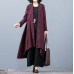 Elegant purple Jacquard maxi coat trendy plus size baggy large hem asymmetrical design trench coat fine patchwork Coat