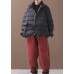 New black Parkas casual snow jackets winter short coats stand collar