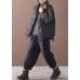 thick black women parka oversized down jacket sleeveless stand collar winter short outwear