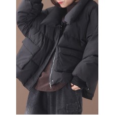 Luxury black goose Down coat trendy plus size down jacket winter stand collar outwear