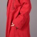 vintage red coats plus size embroidery baggy trench coat vintage side open coats