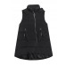 Fine plus size clothing winter jacket winter coats black hooded sleeveless Parkas for women